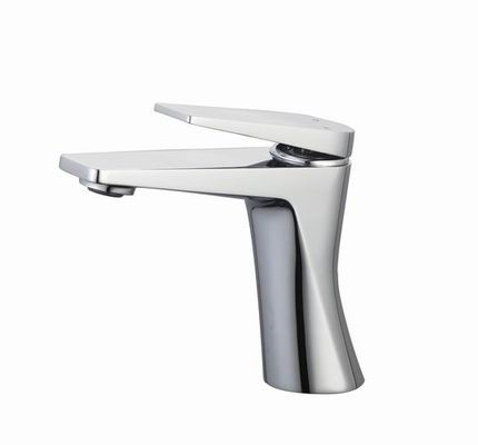Casting Deck Mounted Bathroom Basin Faucet Single Handle Mixer Hot and Cold Water Taps