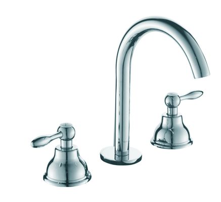 New Style Classic Luxury Dual Handle 3 Hole Brass Antique Basin Faucets With Ceramic Handle