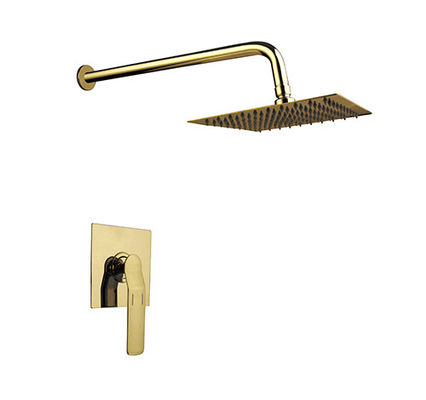 Single lever concealed in-wall bath or shower mixer brushed golden bathroom brass tap faucet cold and hot headshower OEM