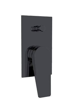 Single Lever Concealed In Wall Bath Or Shower Mixer With Diverter Matt Black Bathroom Brass Tap Faucet OEM