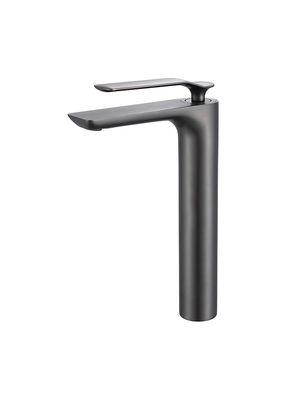Gun Metal Bathroom Single Lever Hot And Cold Basin Mixer OEM