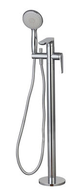 Modern Single Lever Chrome Brass Freestanding Bathtub Faucets OEM Floor Mounted