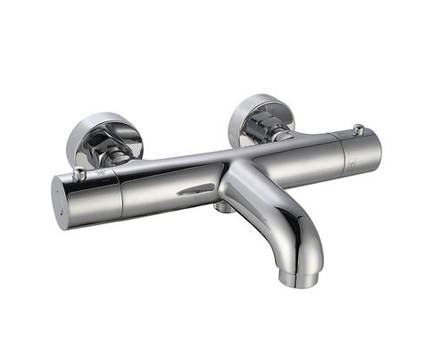 Thermostaic Temperature Adjustable Bath Or Shower Spout Mixer Bathroom Chrome Color Brass Tap Faucet OEM Round Classical