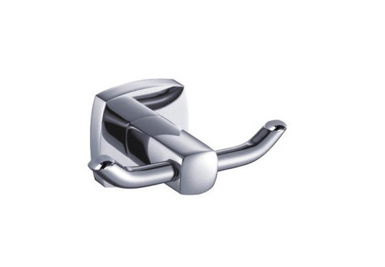 Wall Mounted Bathroom Accessories Brass Double Robe Hook Chrome Color