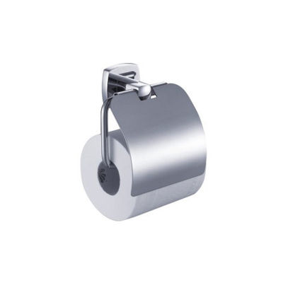 Bathroom Single Toilet Roll Paper Holder Brass Chrome Color OEM Brass Base Square With Curve Design