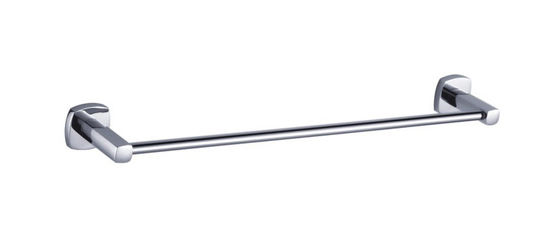 Brass Single Towel Bar Holder Bathroom Accessories Chrome OEM Brass Base Square With Curve