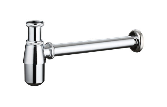 Brass bottle trap lavatory basin drainage siphon bathroom p-trap pipe for wash basin chrome OEM