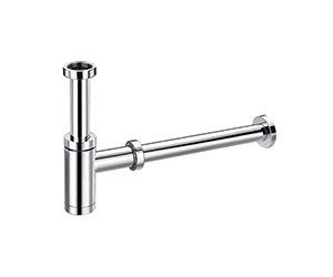 Brass bottle trap lavatory wash basin drainage siphon bathroom p-trap pipe for wash basin chrome OEM