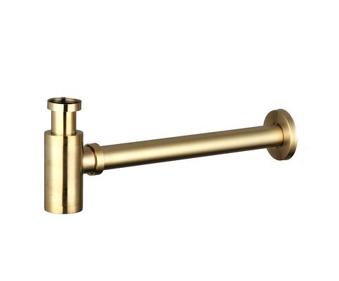 Brushed Golden Lavatory Basin Waste Siphon Bathroom Wash Basin Drainer
