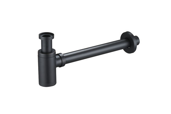 Matt Black Siphon Bathroom OEM Lavatory Sink Drains For Wash Basin Zinc Bottle Trap