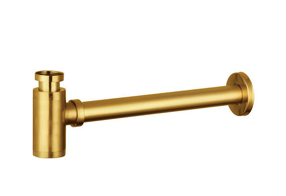 Zinc Bottle Trap Lavatory Wash Basin Drainer Siphon Bathroom For Wash Basin Brushed TI-Gold OEM