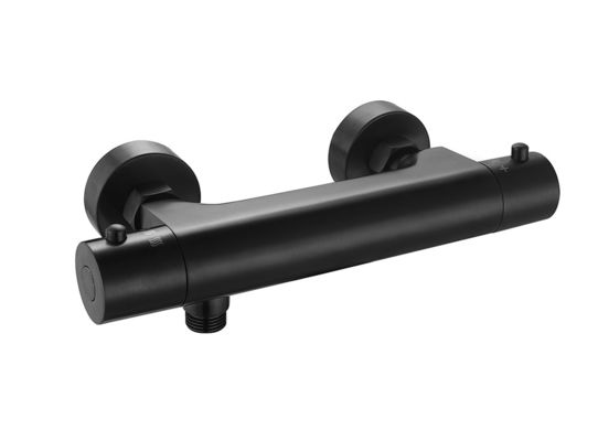 Matt Black Color Brass Thermostatic Faucets OEM Round Classical