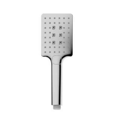 ABS 3 function handshower hand shower for shower column chrome bathroom silicon nozzle square easy clean OEM