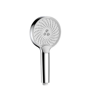 Column Chrome White Hand Showers Liquid Silicon Nozzle Round Easy Cleaning OEM