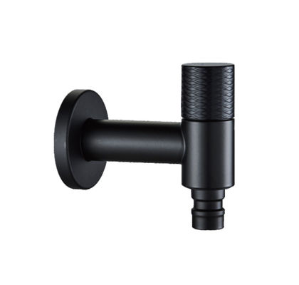 Matt Black SUS304 Bibcock Cold Water Basin Tap Mixer Single Wall Mounted OEM