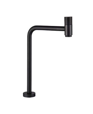 Bibcock SUS304 High Long Spout Cold Water Faucet Single Deck Mounted Matt Black