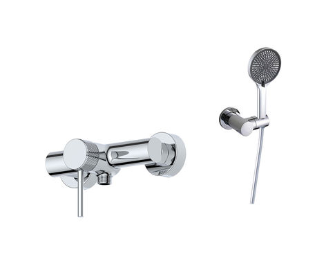 Modern Wall Mounted Bathroom Shower Mixer Taps Chrome Brass Single Lever
