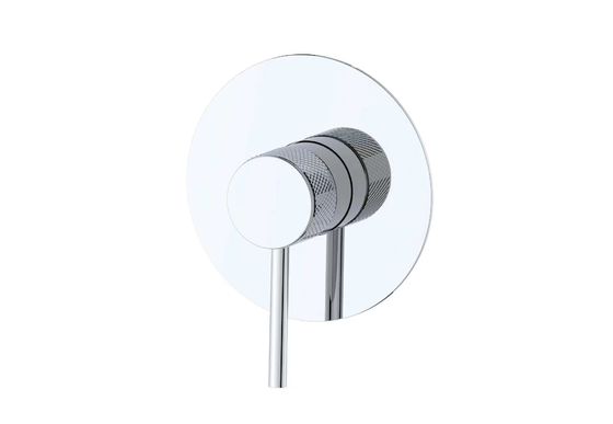 Duvardaki tek kaldıraç duvara gizlenmiş banyo duş karıştırıcı halkalı knurl kolu banyo krom tunç musluk OEM