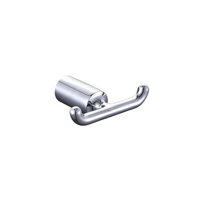 Wall Mounted Zinc Double Robe Hook Chrome Color For Bathroom