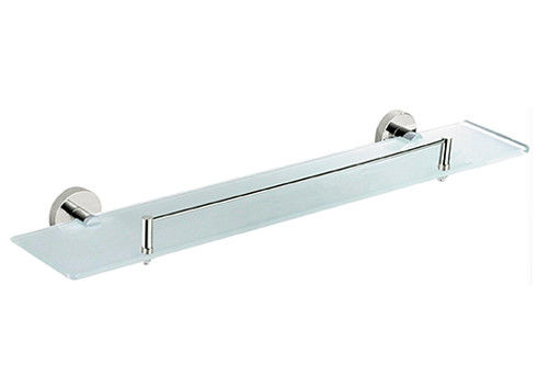 Modern Simple Round Odm Glass Shelf Holder Oem Sus304 Chrome Surface Wall Mounted