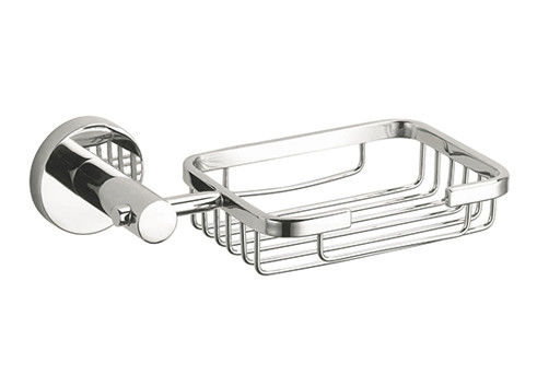 Sus 304 Bathroom Soap Basket Dish Holder Plated Chrome Oem Odm Rould Classical