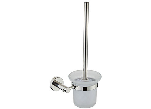 stainless steel SS304 toilet brush holder Wall mounted toilet brush holder set with glass cups