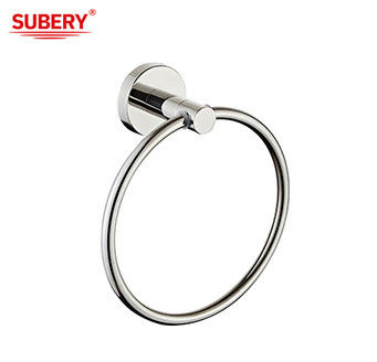Modern Simple Classical Bathroom Towel Ring Holder Sus304 Oem Wall Mounted Polished Chrome