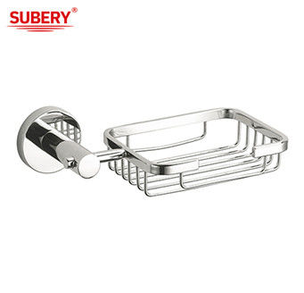 Sus 304 Bathroom Soap Basket Dish Holder Plated Chrome Oem Odm Rould Classical