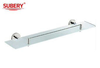 Modern Simple Round Odm Glass Shelf Holder Oem Sus304 Chrome Surface Wall Mounted