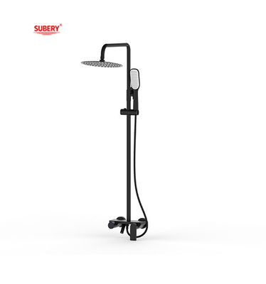 Matt Black Brass vòi tắm vòi tắm nhiệt điều chỉnh nhiệt