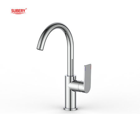 Chrome Brass Cold And Hot OEM Kitchen Sink Mixer Taps Single Lever