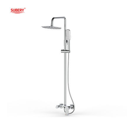 Bakır Banyo Duş Muslukları Tek Kılavuz Açık Duş Karıştırıcı OEM Yuvarlak Klasik