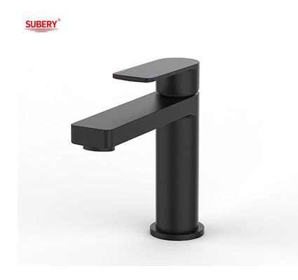 Metal Matt Black Bathroom Basin Mixer Faucet Single Lever