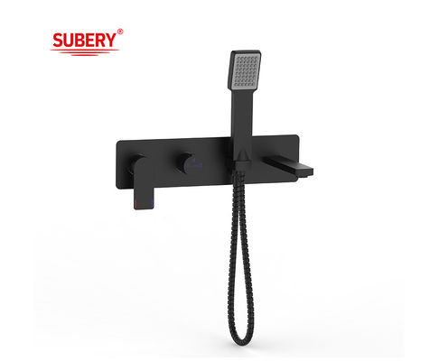Modern Wall Mounted Bathroom Shower Mixer Taps Chrome Brass Single Lever