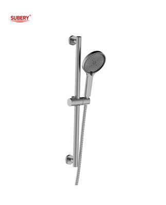 Gun Metal Shower Slide Bar Round Classical Bathroom SUS304 3 Function