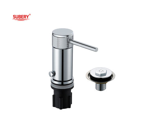 Single Lever Bidet Ducha Mixer Brass Annular Knurl Handle Chrome Bathroom Taps