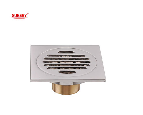 Bathroom OEM Floor Waste Drain Brass Body Brass Cover