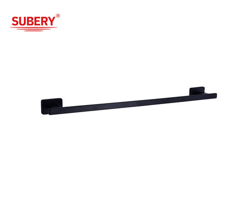 Zinc Bathroom Towel Rack Single Matt Black Oem Zinc Base Rectangle Shape
