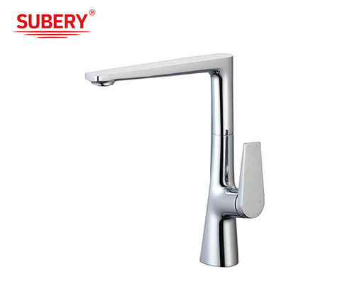 Cold And Hot OEM Kitchen Sink Faucets Chrome Brass Single Lever