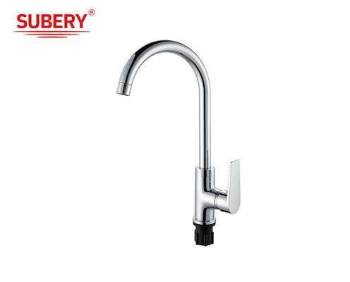 Chrome Brass Cold And Hot OEM Kitchen Sink Mixer Taps Single Lever