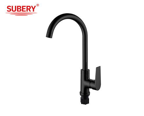 Matt Black Brass Kitchen Sink Faucets Cold And Hot OEM Single Lever