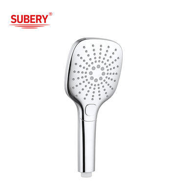 Chrome Column Hand Shower Faucet ABS Plastic 3 Function Round Easy Cleaning OEM