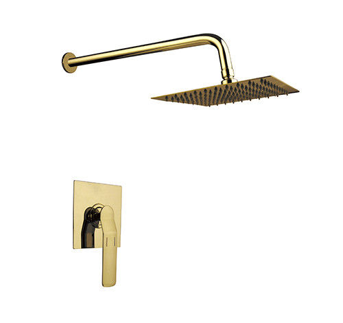 Single lever concealed in-wall bath or shower mixer brushed golden bathroom brass tap faucet cold and hot headshower OEM