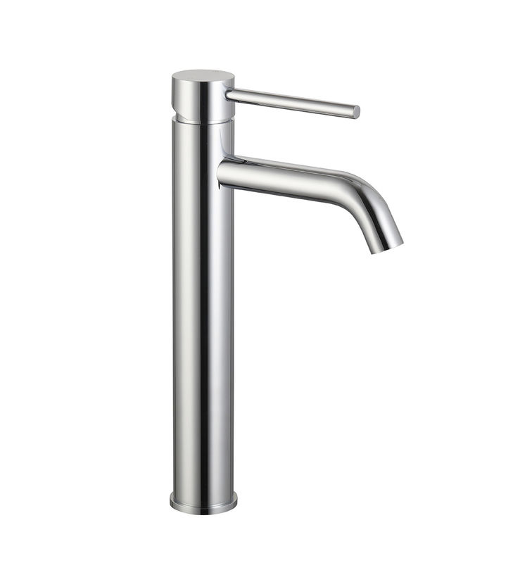 Single Lever Tall Basin Mixer Faucet Bathroom Chrome Brass Long Handle Hot And Cold Water Faucet
