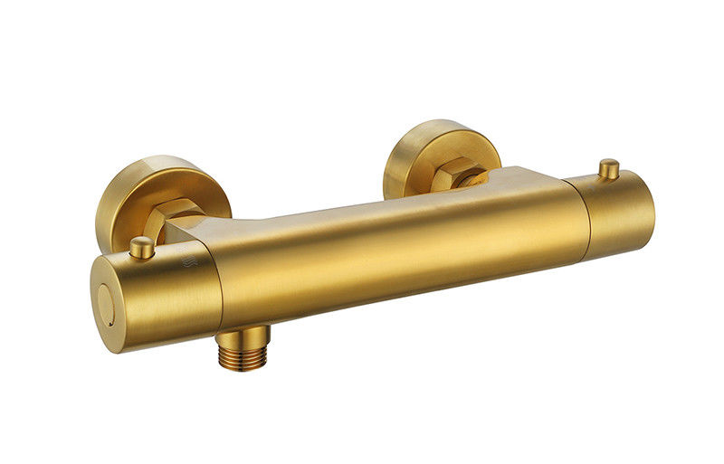 Nhiệt độ nhiệt thermostaic điều chỉnh vòi tắm Mixer đánh răng Màu vàng đồng vòi nước máy OEM vòng cổ điển