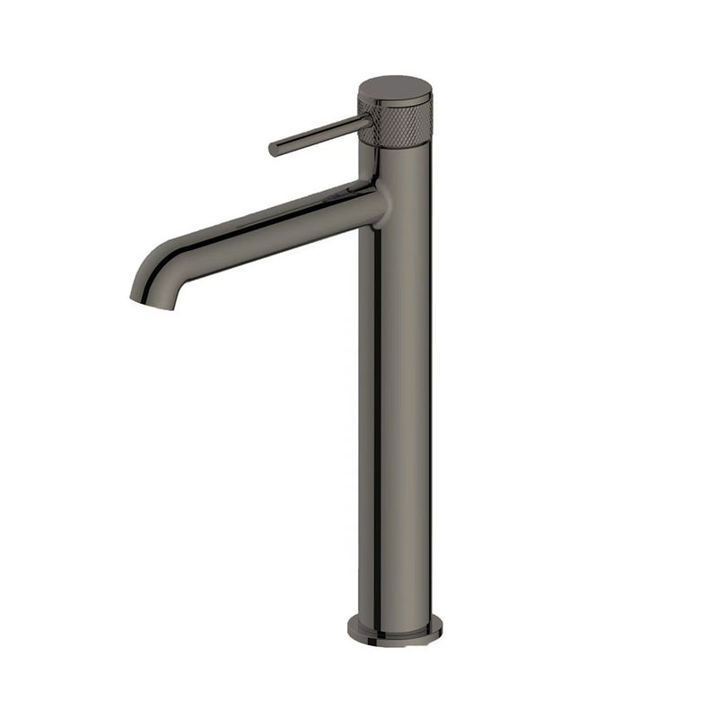 Bathroom Modern Basin Mixer Faucet Single Lever Tall Basin Mixer Brass Annular Knurl Handle