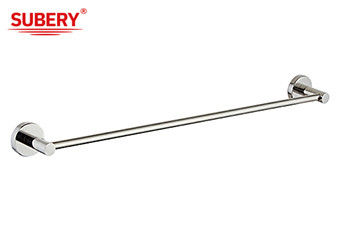 SUS304 Single Towel Bar Holder Bathroom Accessories polished Chrome OEM round classical modern project