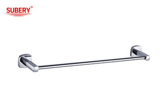 Brass Single Towel Bar Holder Bathroom Accessories Chrome OEM Brass Base Square With Curve
