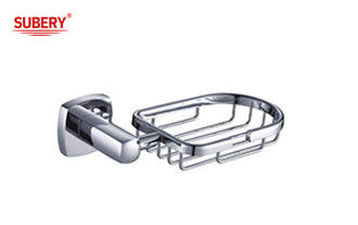Brass soap basket dish holder bathroom high quality chrome color OEM brass base square with curve design