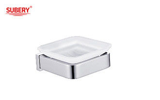 Brass soap dish holder glass bathroom high quality chrome color OEM nobel brass mounting piece brass base